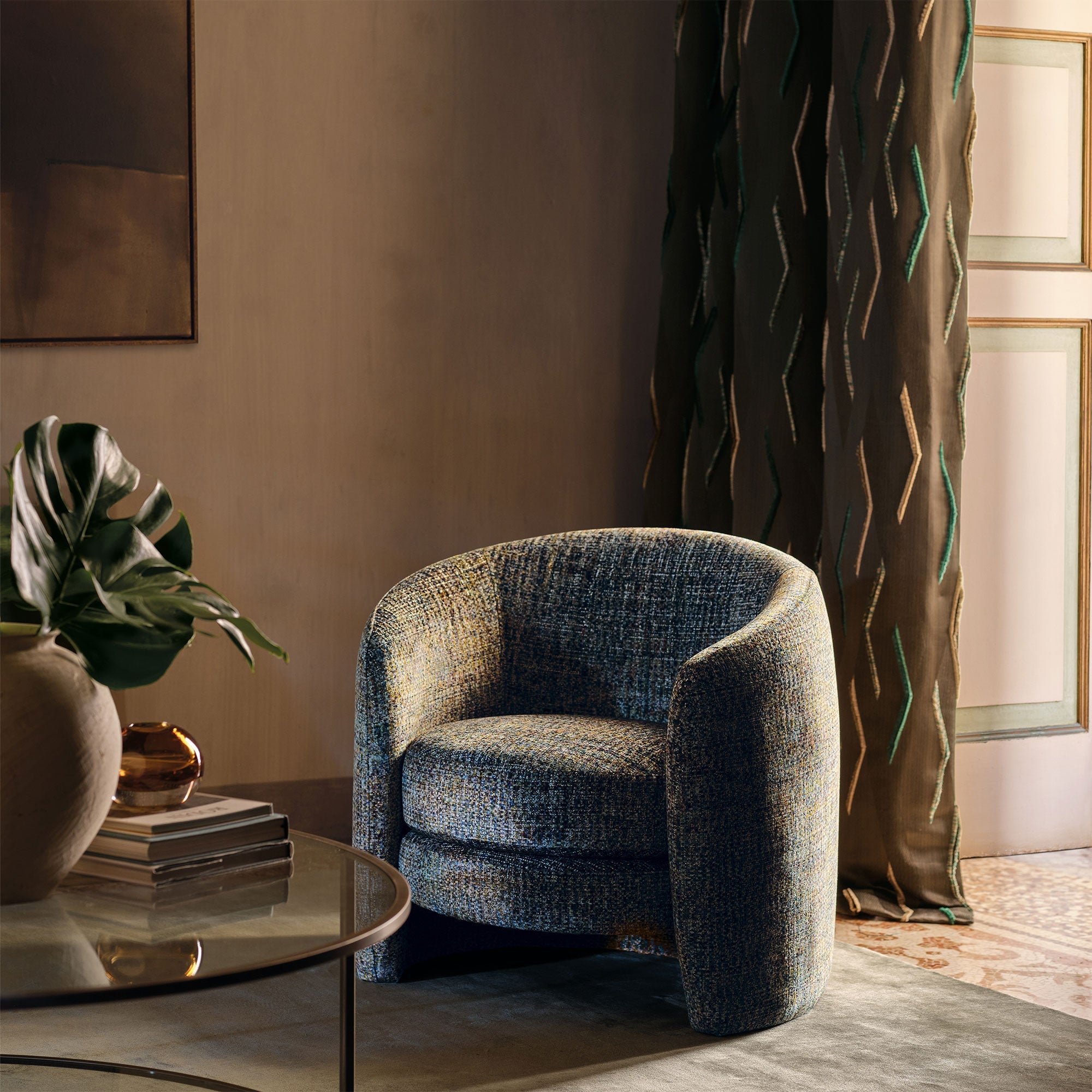 9165/03 Zaida Cacao Istoria Fabric by Black Edition