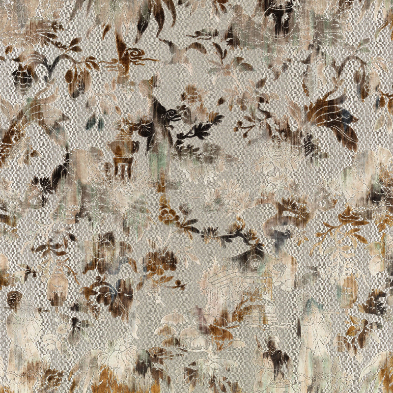 9166/01 Isenzo Oxide Istoria Fabric by Black Edition