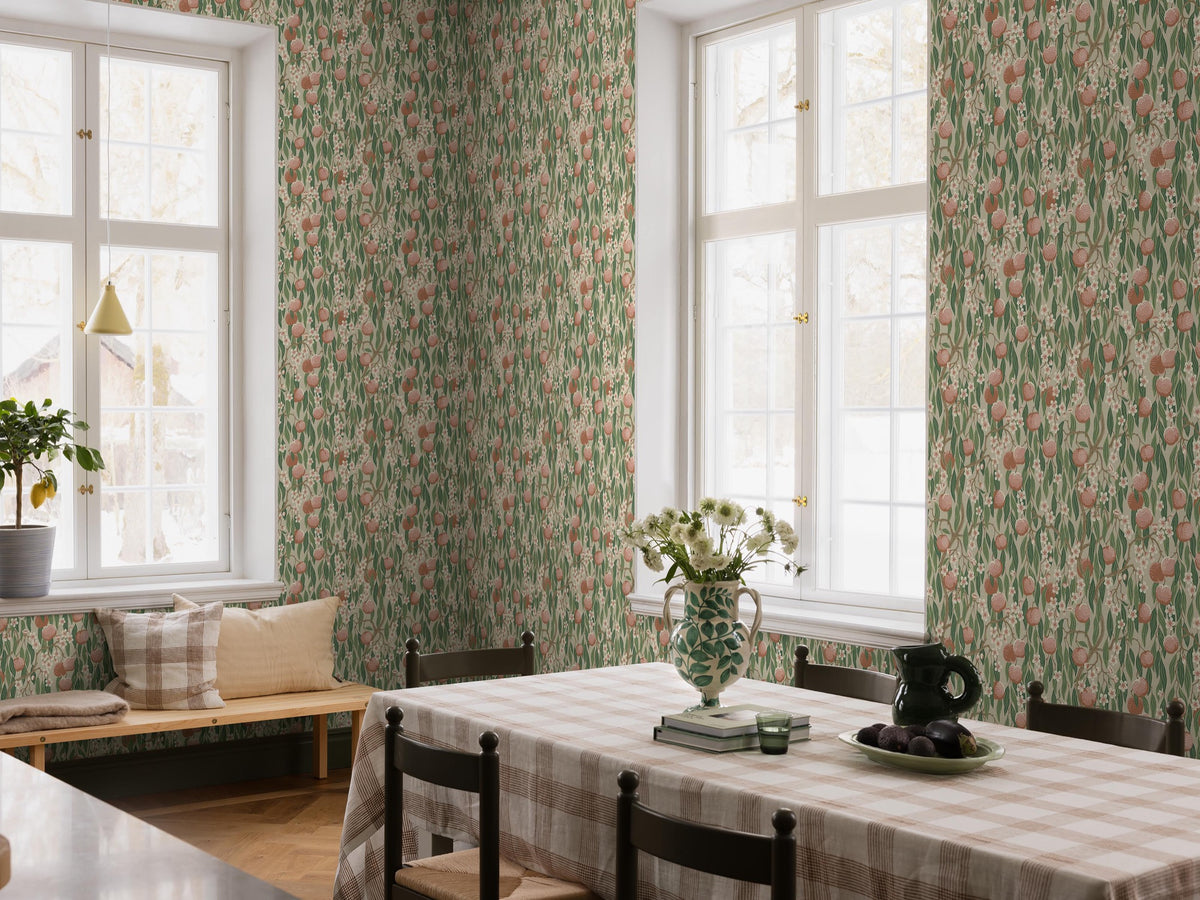 9168 Persikoträd Apricot Flowers Wallpaper by Boråstapeter - Roomshot