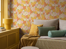 9169 Flower Power Yellow Orange Pink Flowers Wallpaper by Boråstapeter - Roomshot