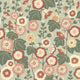 Happy Hollyhocks Green Red Flowers Wallpaper by Boråstapeter