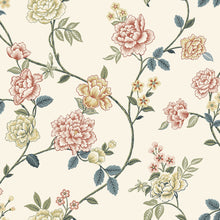 9174 Peony Garden Cream Flowers Wallpaper by Boråstapeter - Flat