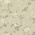 9175 Peony Garden Warm Grey Flowers Wallpaper by Boråstapeter - Flat