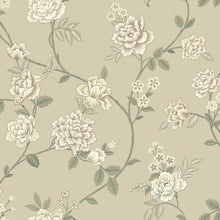 9175 Peony Garden Warm Grey Flowers Wallpaper by Boråstapeter - Flat