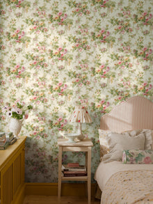 9183 Sweet Dream Rose Pink Flowers Wallpaper by Boråstapeter - Roomshot