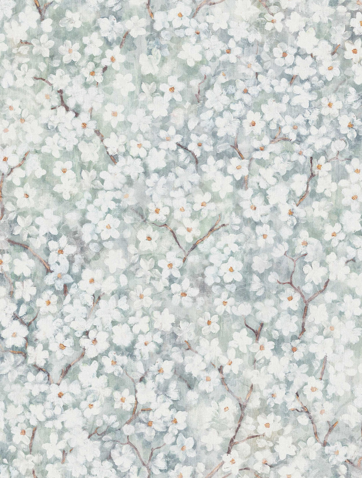 9184 Hanami Blue Grey Flowers Wallpaper by Boråstapeter - Flat