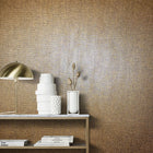 91929 Weave Natural Opulence Copper Wallpaper By Galerie