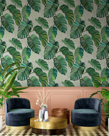 9200001 Carioca Green Wander Wallpaper by Coordonné