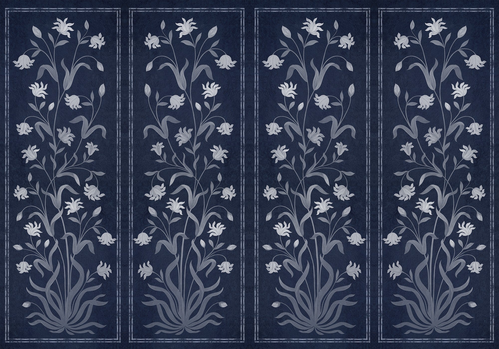 9200042 Daffodil Navy Wander Mural by Coordonné