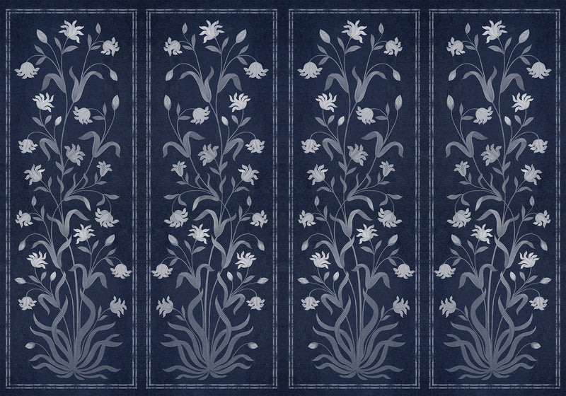 9200042 Daffodil Navy Wander Mural by Coordonné