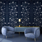 9200042 Daffodil Navy Wander Mural by Coordonné