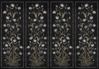 9200043 Daffodil Black Wander Mural by Coordonné