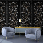 9200043 Daffodil Black Wander Mural by Coordonné