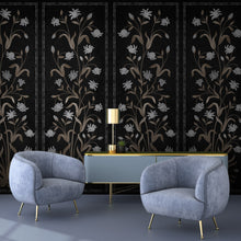 9200043 Daffodil Black Wander Mural by Coordonné