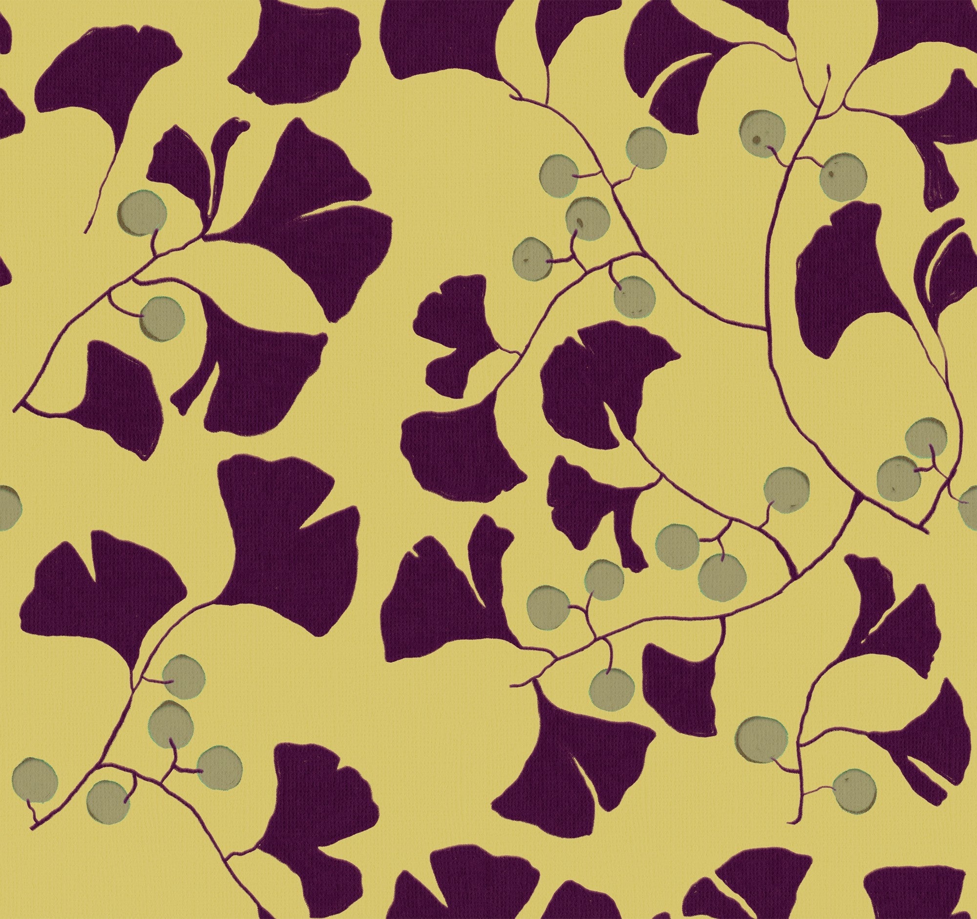 9200051 Furoshiki Mustard Wander Wallpaper by Coordonné