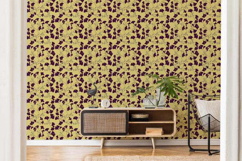9200051 Furoshiki Mustard Wander Wallpaper by Coordonné