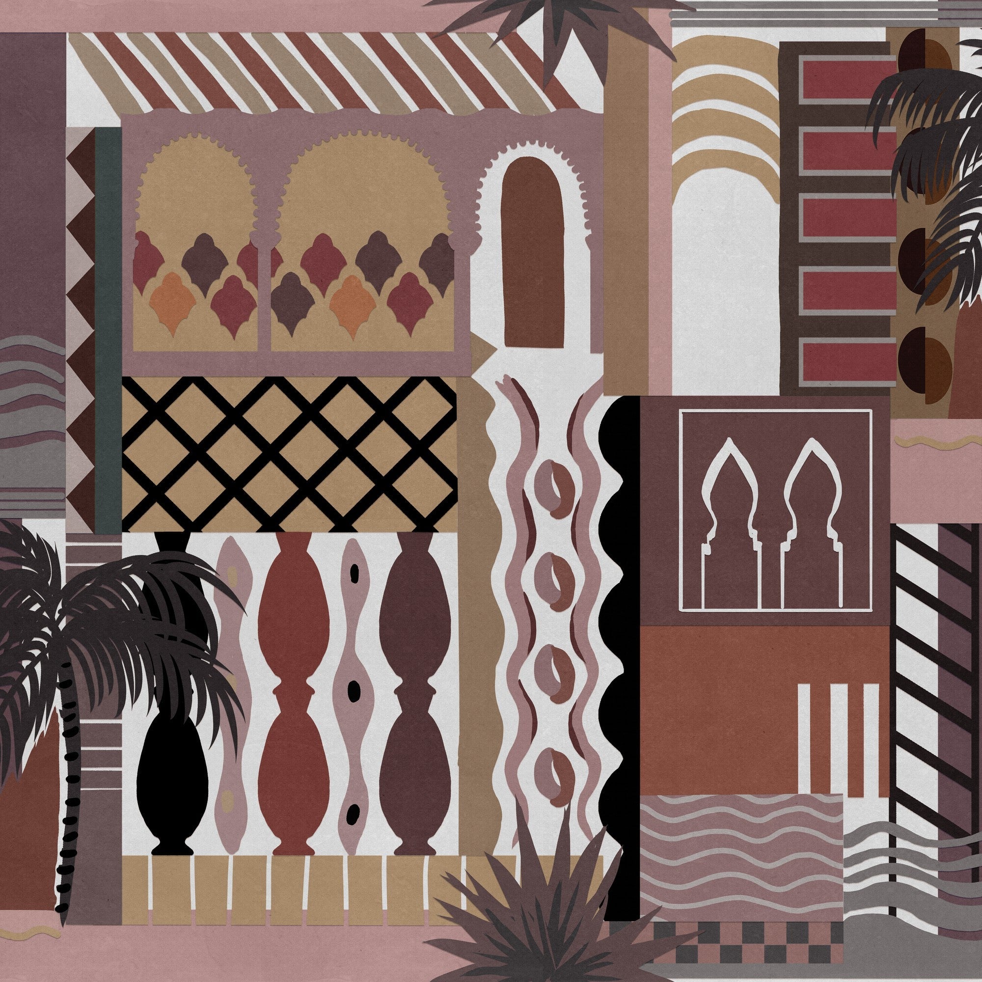9200061 Majorelle Terracota Wander Wallpaper by Coordonné