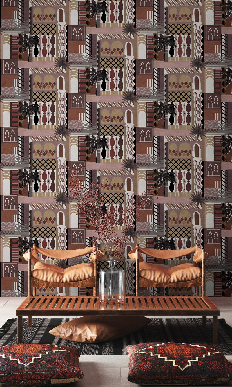 9200061 Majorelle Terracota Wander Wallpaper by Coordonné
