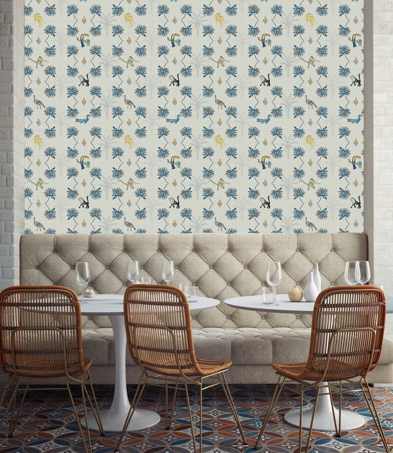 9200071 Monteverde Blue Wander Wallpaper by Coordonné