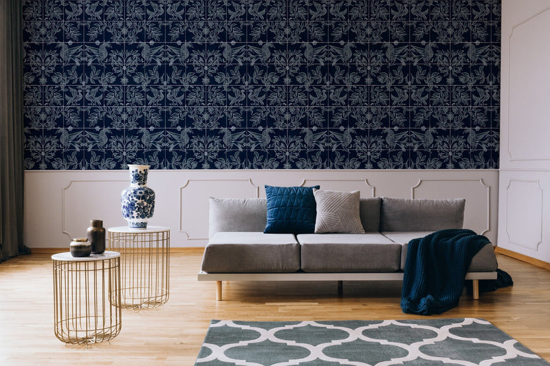 9200082 Cerâmica Navy Wander Wallpaper by Coordonné