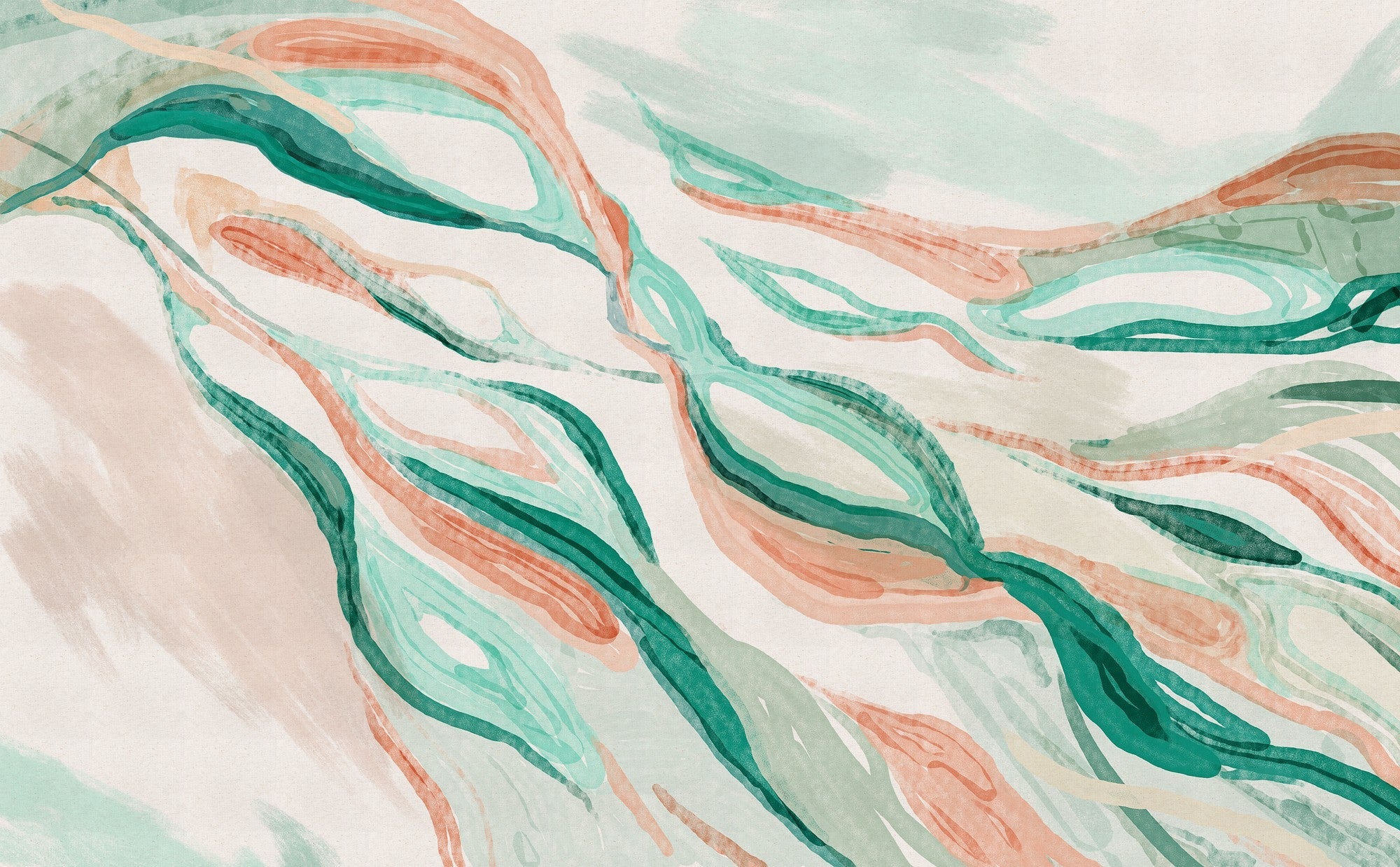 9200200 Hygge Emerald Wander Mural by Coordonné