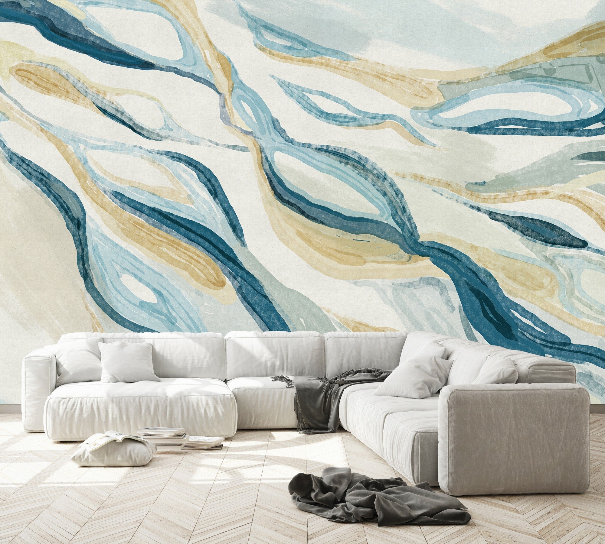 9200201 Hygge Blue Wander Mural by Coordonné