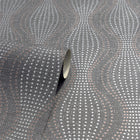 921001 Calico Dot Gunmetal Wallpaper By Arthouse