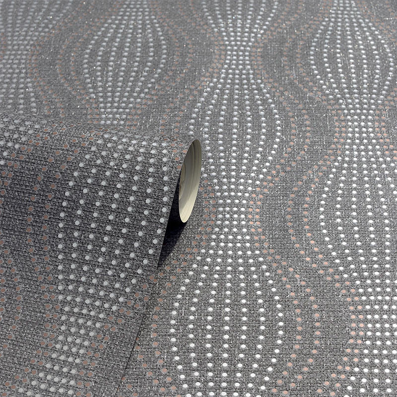 921001 Calico Dot Gunmetal Wallpaper By Arthouse