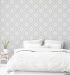 921400 Calico Trellis Grey Wallpaper By Arthouse