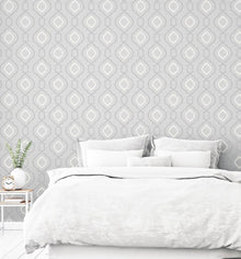 921400 Calico Trellis Grey Wallpaper By Arthouse
