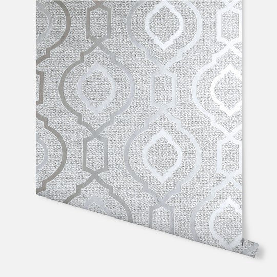 921400 Calico Trellis Grey Wallpaper By Arthouse