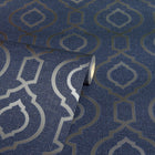 921402 Calico Trellis Navy Wallpaper By Arthouse