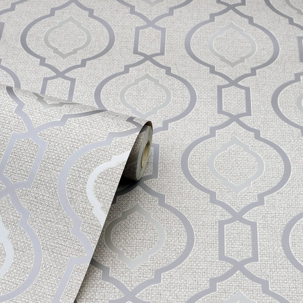 921403 Calico Trellis Neutral Wallpaper By Arthouse