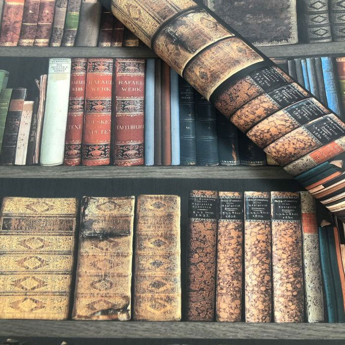 934809 Home Style Library Books Wallpaper by Rasch