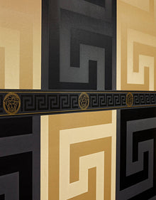 Versace Black Greek Key Wallpaper 93523-4 By A S Creation