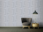 Versace Silver Greek Key Wallpaper 93523-5 By A S Creation