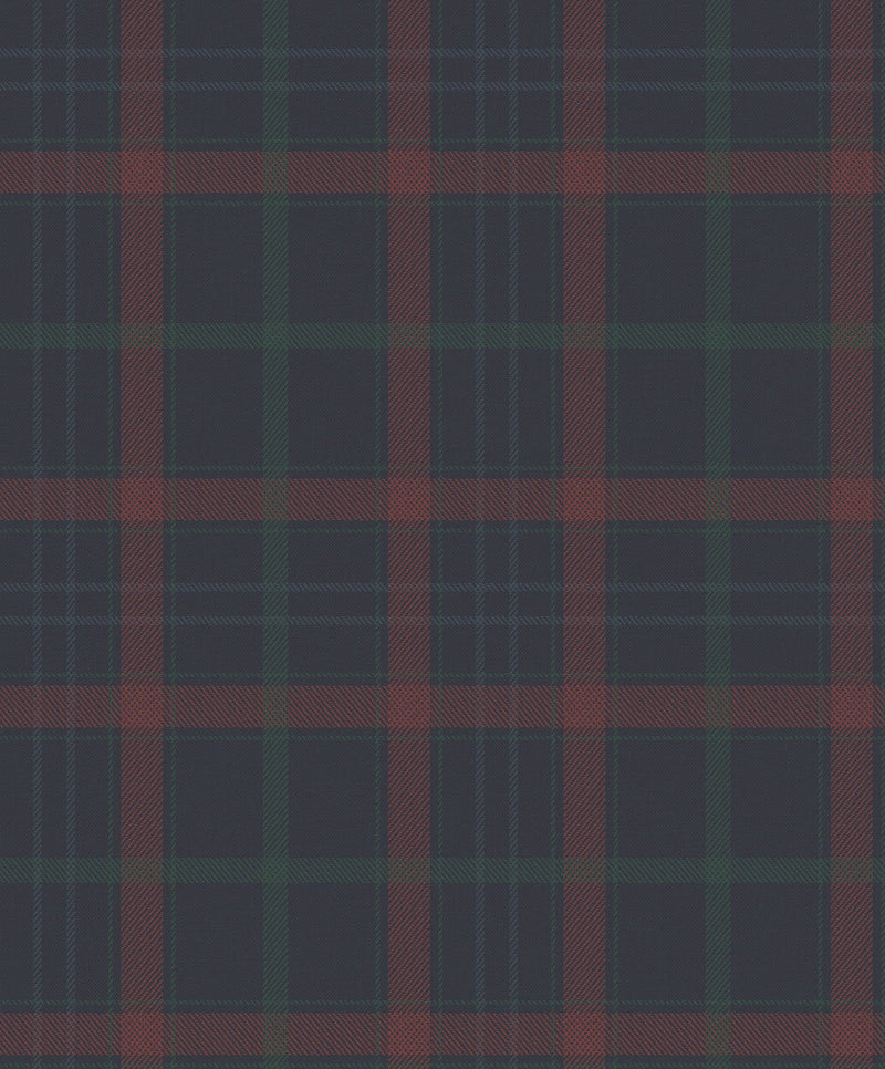 9400104 Check Cobalt Tartan Wallpaper by Coordonné