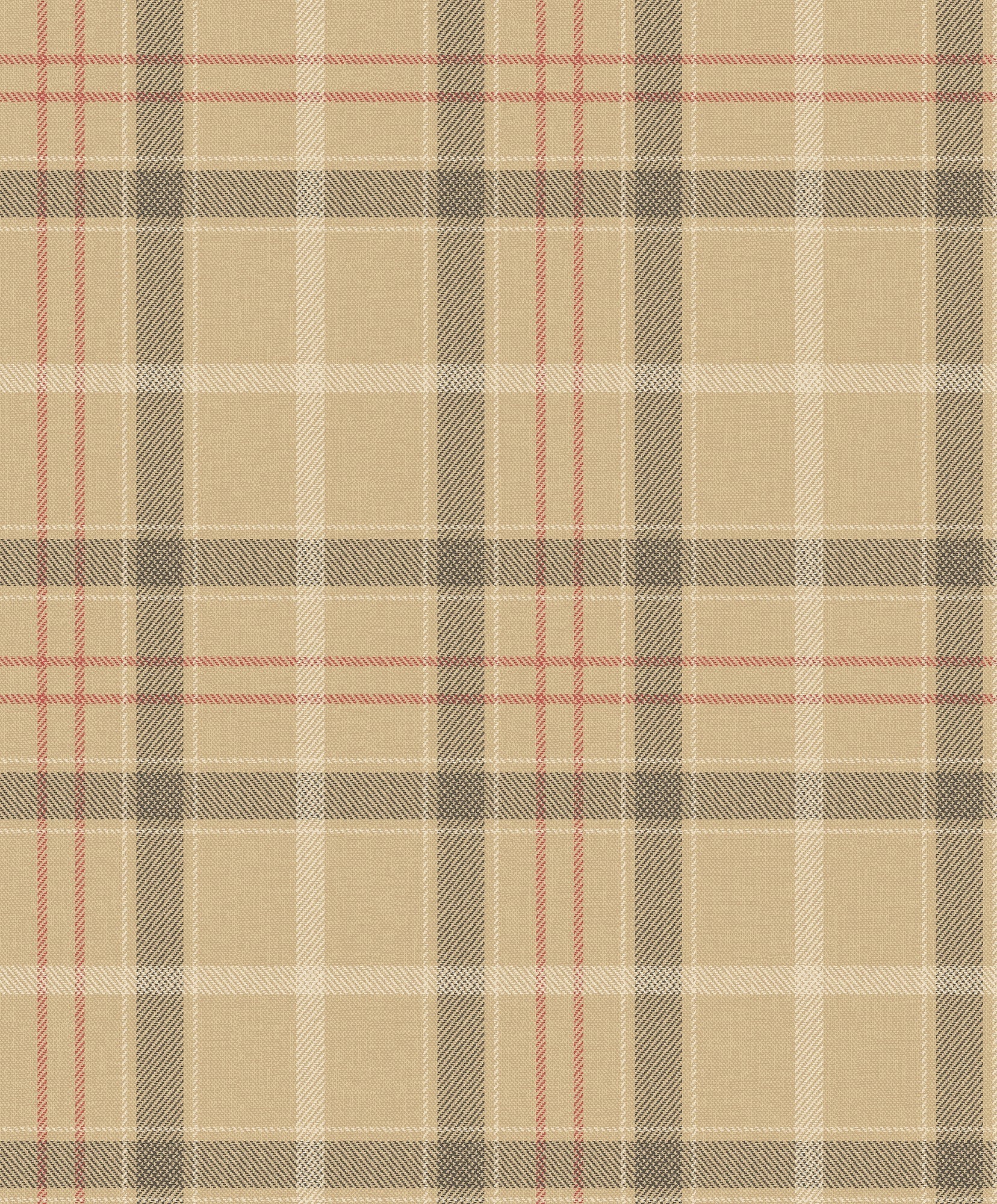 9400107 Check Camel Tartan Wallpaper by Coordonné
