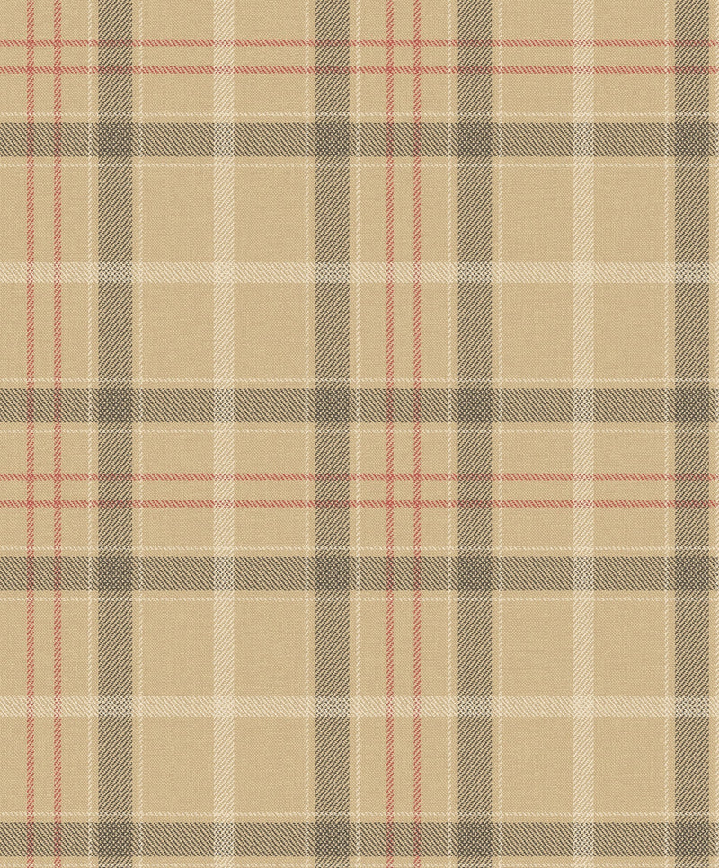 9400107 Check Camel Tartan Wallpaper by Coordonné