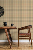 9400107 Check Camel Tartan Wallpaper by Coordonné