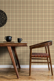 9400107 Check Camel Tartan Wallpaper by Coordonné