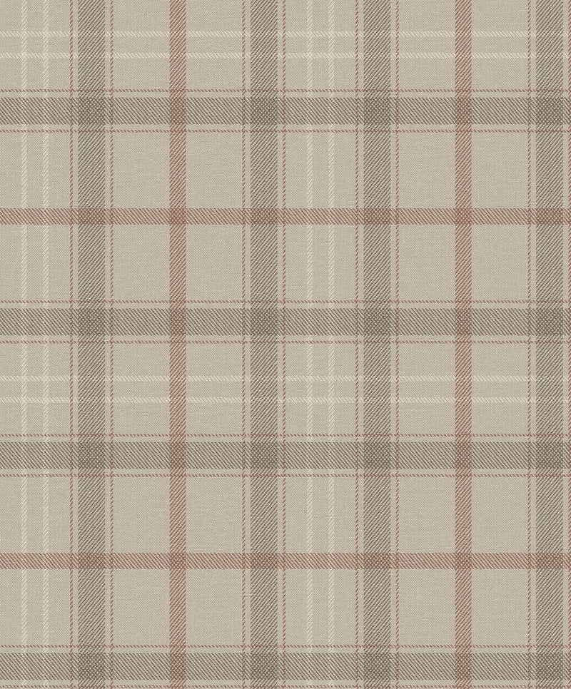 9400108 Check Stone Tartan Wallpaper by Coordonné