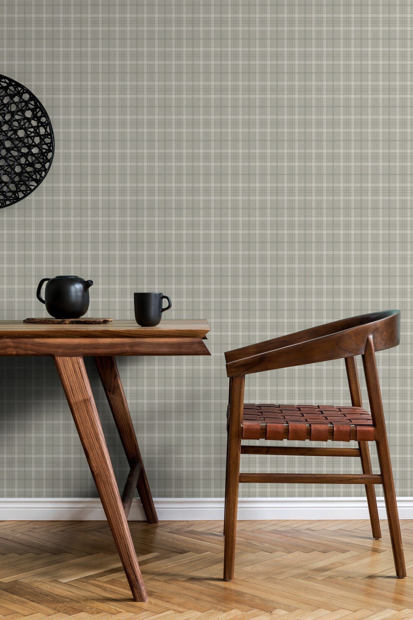 9400110 Check Grey Tartan Wallpaper by Coordonné