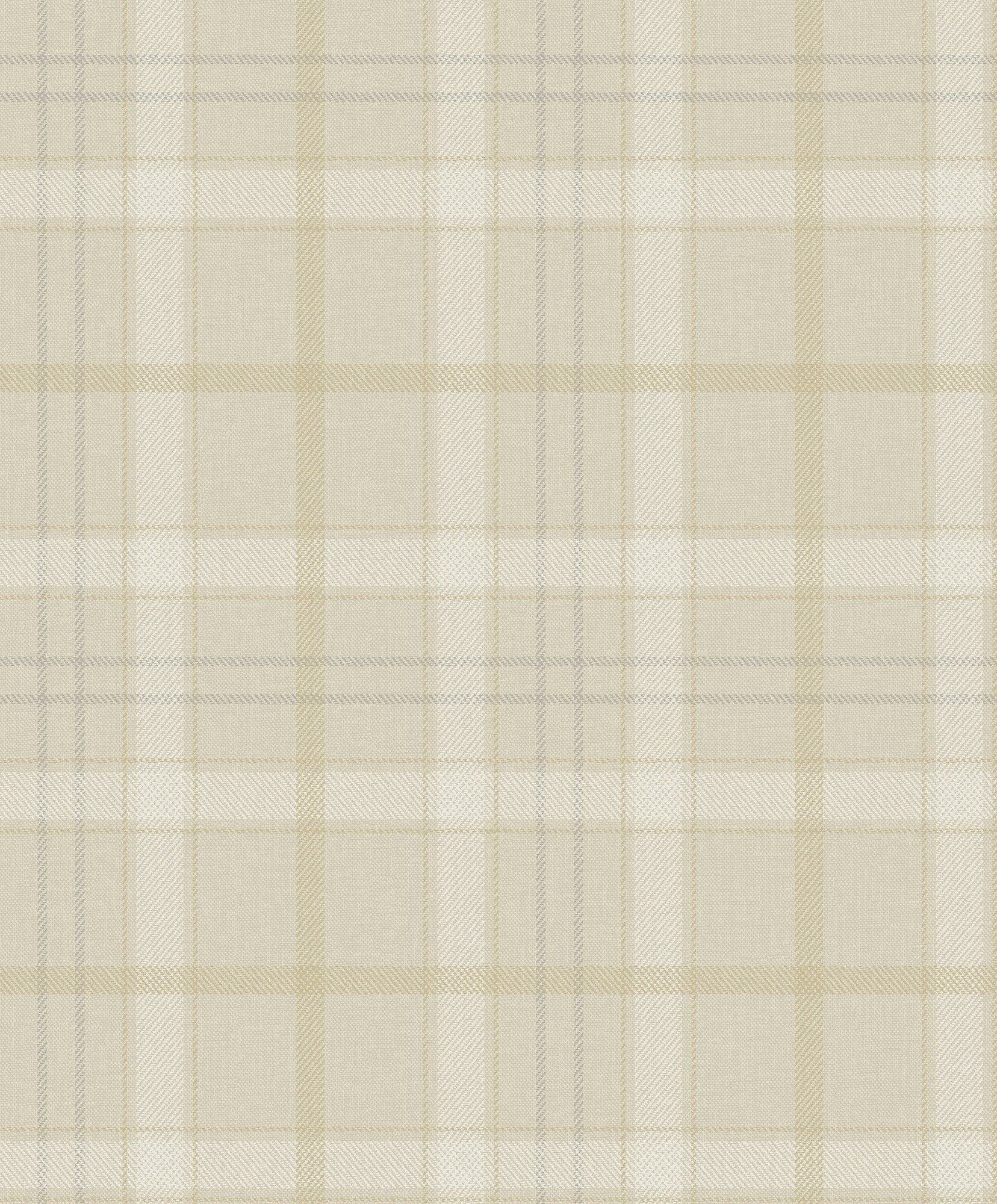 9400112 Check Ivory Tartan Wallpaper by Coordonné