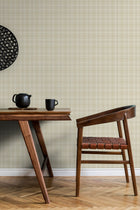 9400112 Check Ivory Tartan Wallpaper by Coordonné