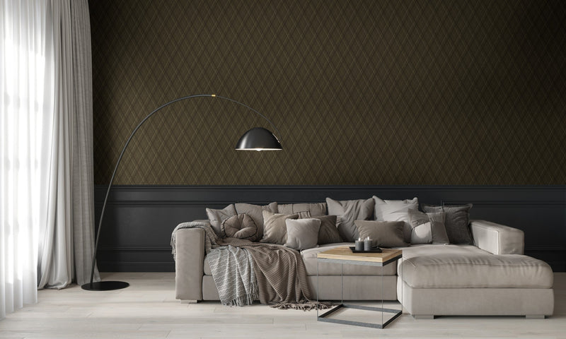 9400302 Necktie Toffee Tartan Wallpaper by Coordonné