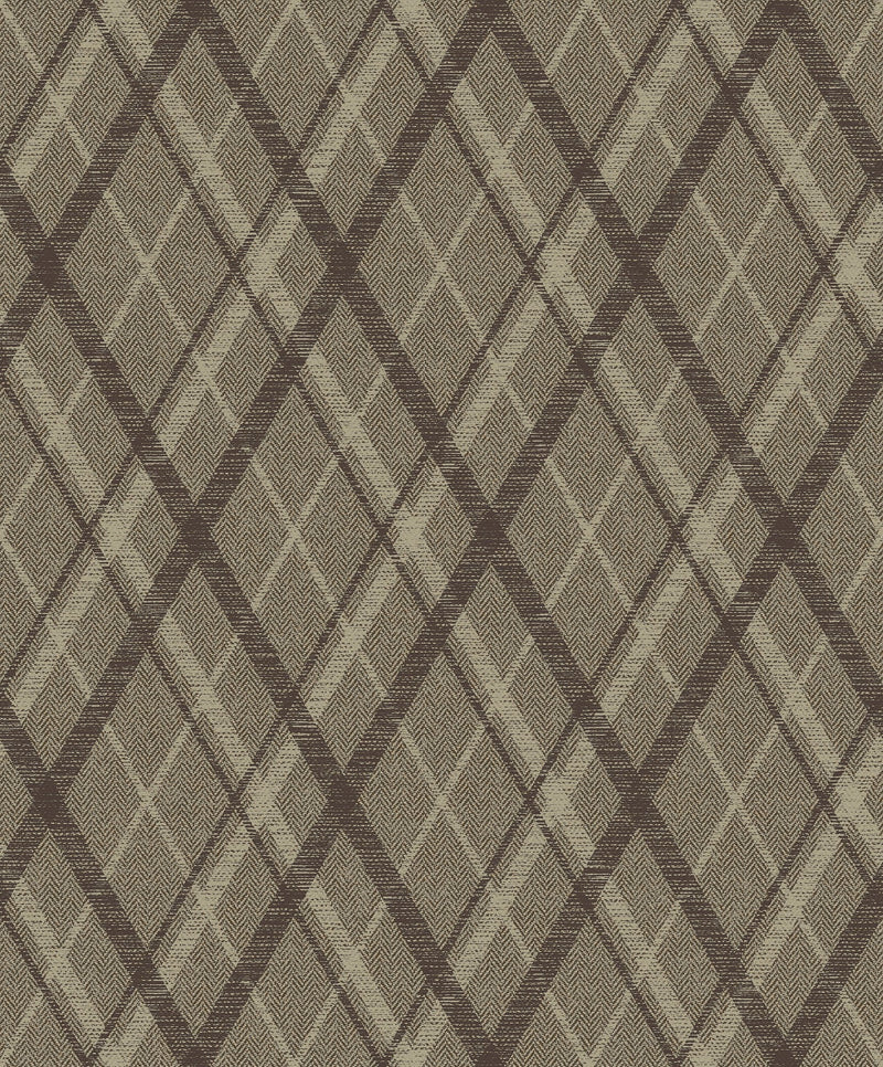 9400303 Necktie Leather Tartan Wallpaper by Coordonné
