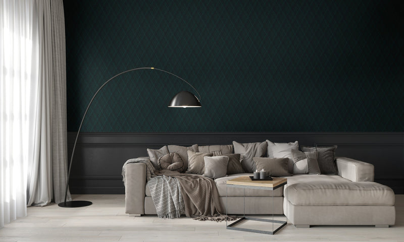 9400306 Necktie Acqua Tartan Wallpaper by Coordonné