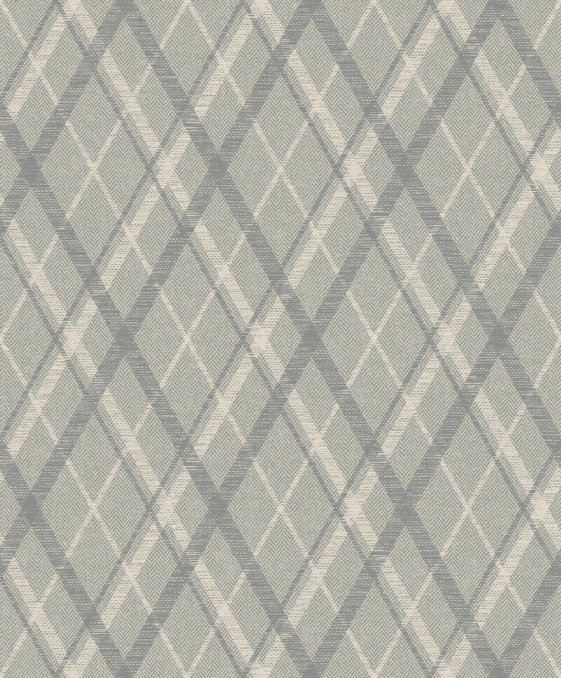 9400307 Necktie Steel Tartan Wallpaper by Coordonné