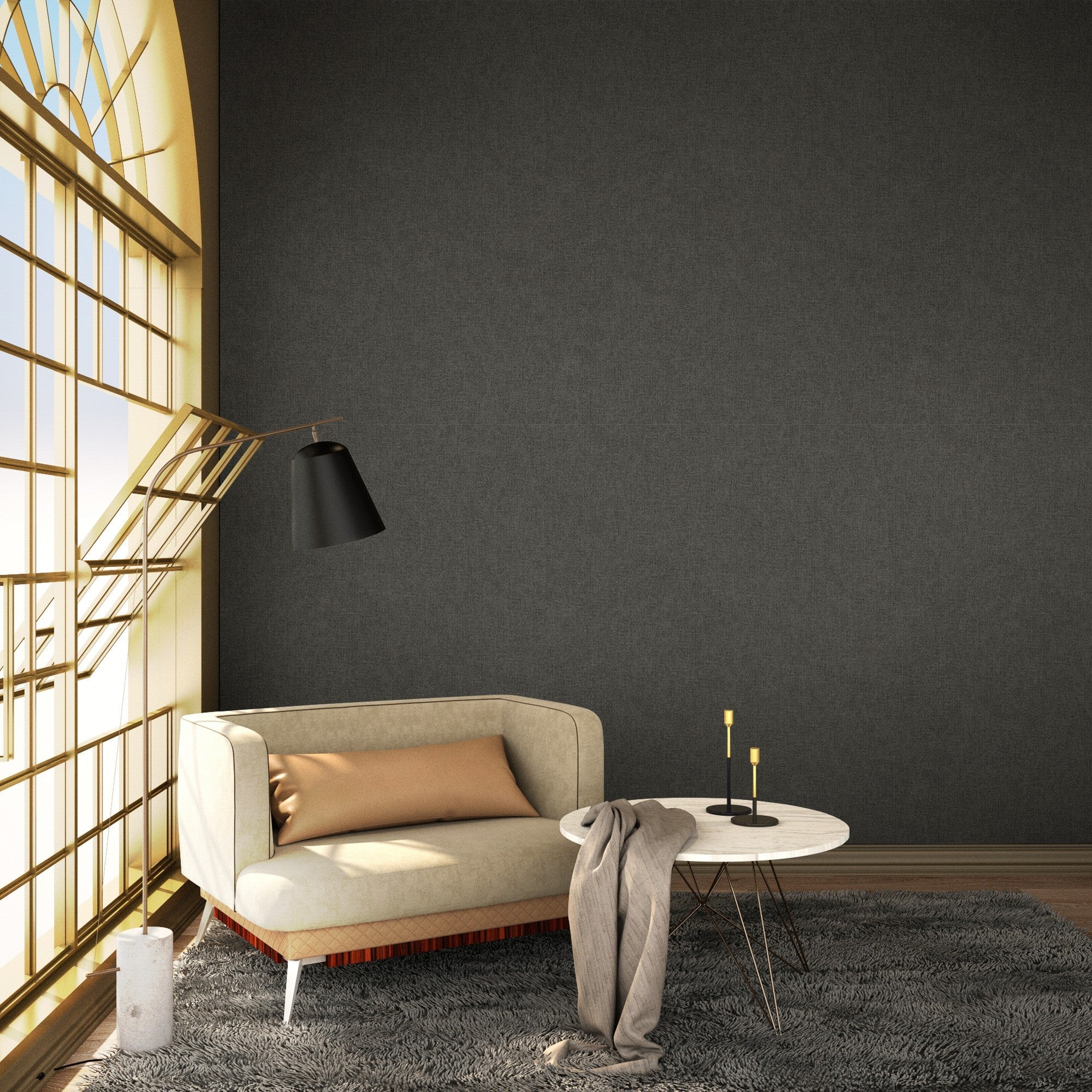 9400411 Blended Steel Tartan Wallpaper by Coordonné